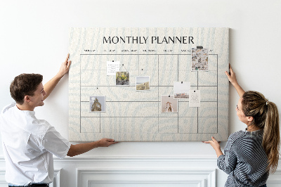 Cork display board Monthly planner