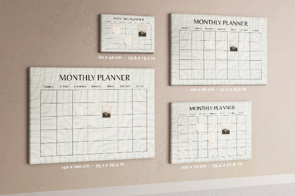 Cork display board Monthly planner