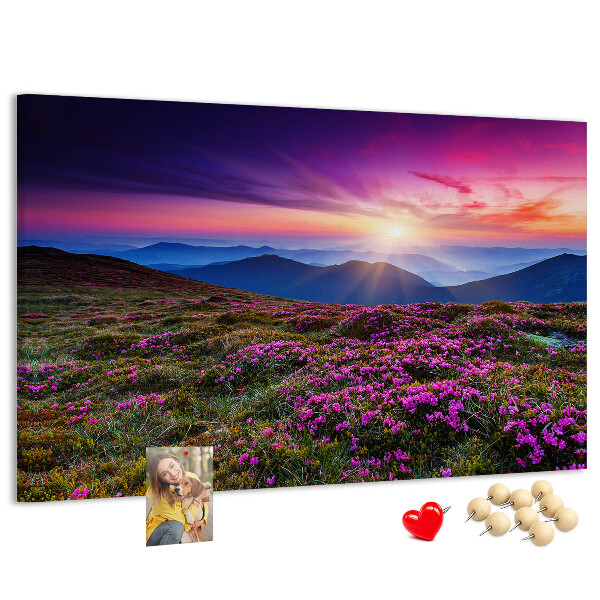 Cork board Sunrise flowers