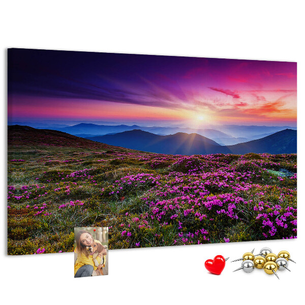 Cork board Sunrise flowers