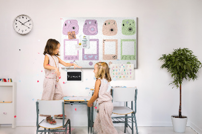 Cork memo board Camera set