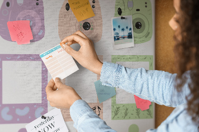 Cork memo board Camera set