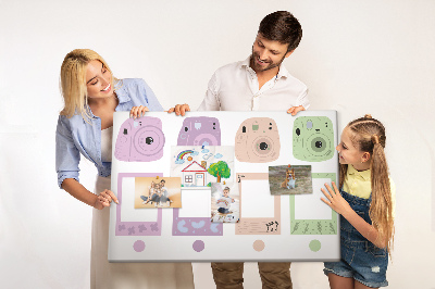 Cork memo board Camera set