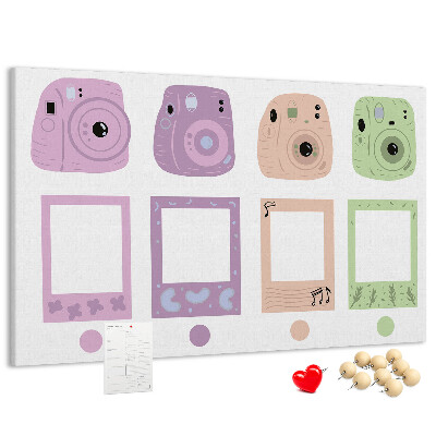 Cork memo board Camera set