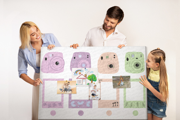 Cork memo board Camera set