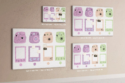 Cork memo board Camera set