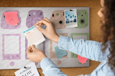 Cork memo board Camera set