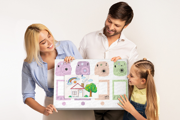 Cork memo board Camera set