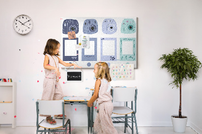 Cork board Polaroid frames