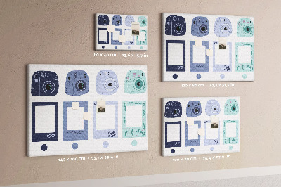 Cork board Polaroid frames