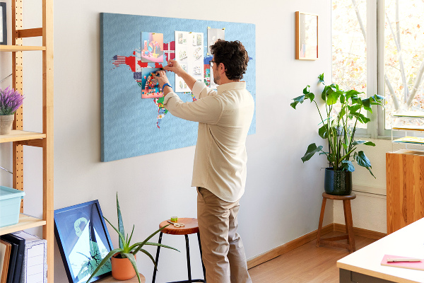 Cork display board Flag map