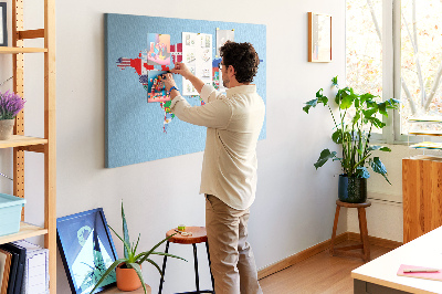 Cork display board Flag map
