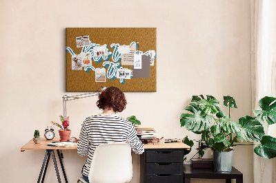 Cork display board Let's go on a trip
