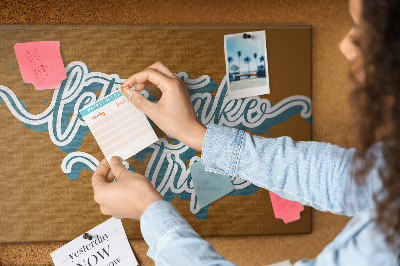 Cork display board Let's go on a trip