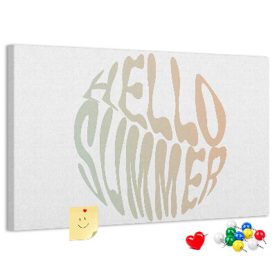 Cork board Hello summer
