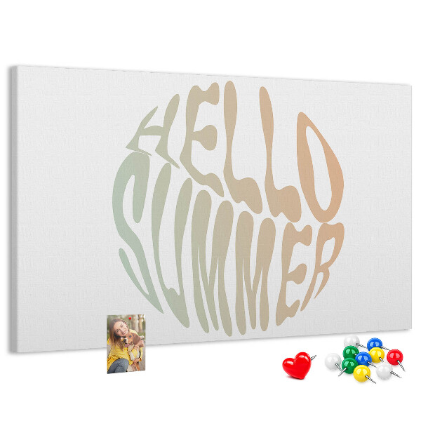 Cork board Hello summer