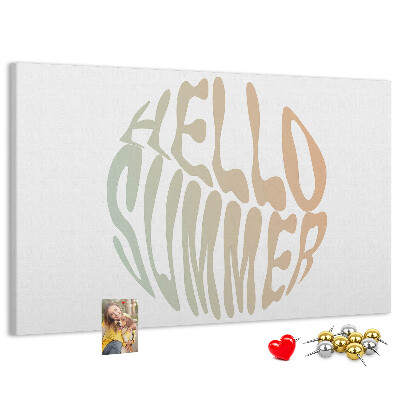 Cork board Hello summer