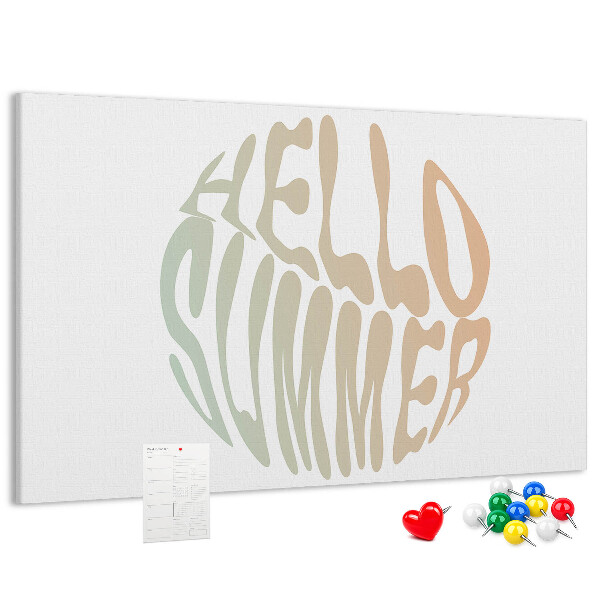 Cork board Hello summer