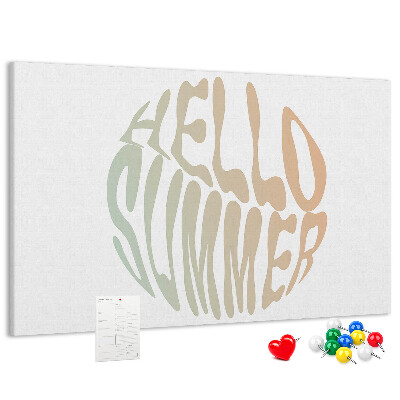Cork board Hello summer