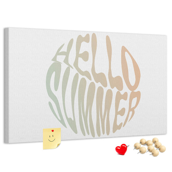 Cork board Hello summer