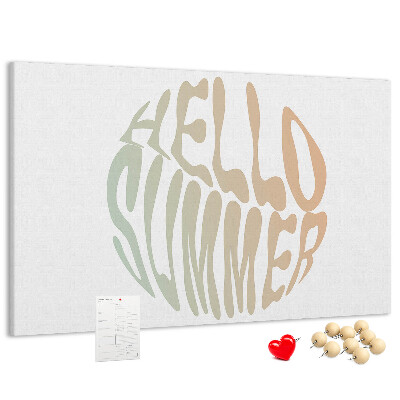 Cork board Hello summer