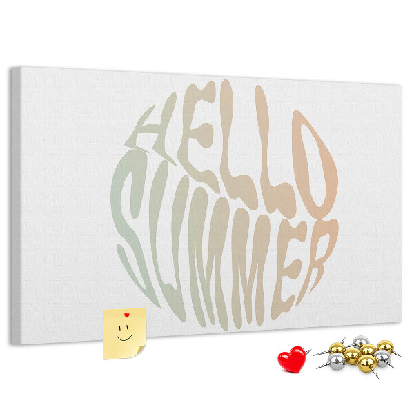 Cork board Hello summer