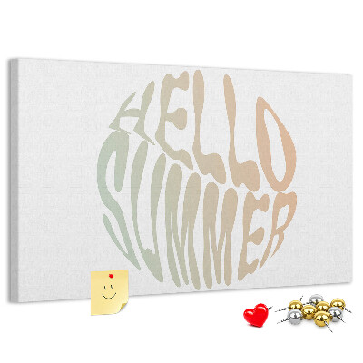 Cork board Hello summer