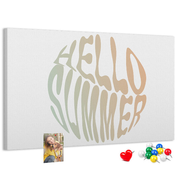 Cork board Hello summer