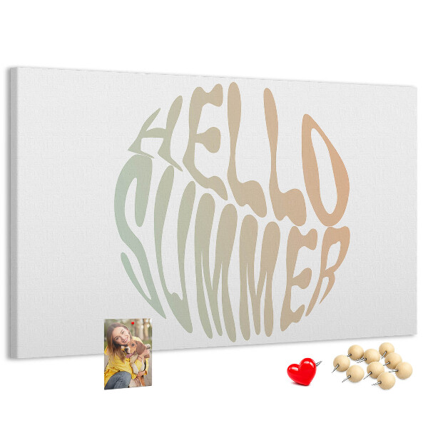 Cork board Hello summer