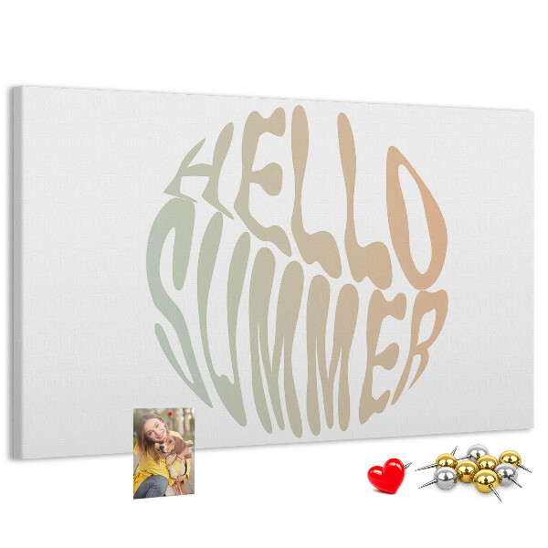Cork board Hello summer