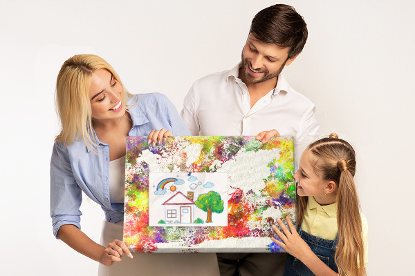 Cork display board Watercolor world map
