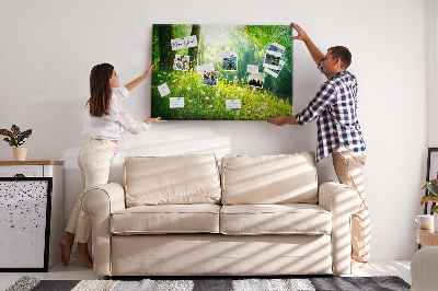 Cork memo board Spring nature