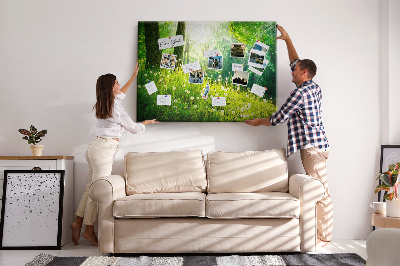 Cork memo board Spring nature