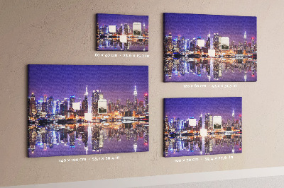 Cork display board New York at night