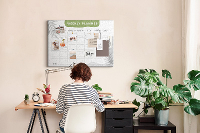 Cork board Weekly plan