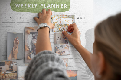 Cork board Weekly plan