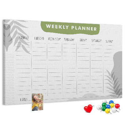 Cork board Weekly plan