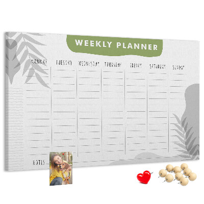 Cork board Weekly plan