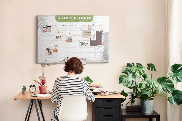 Cork board Weekly plan