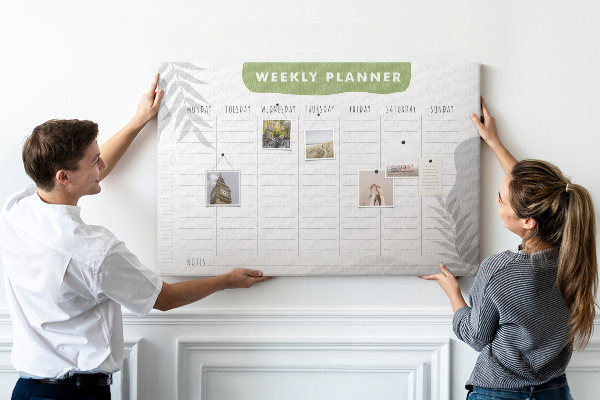 Cork board Weekly plan
