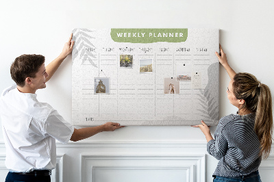 Cork board Weekly plan