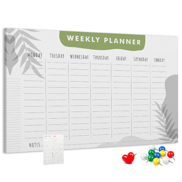 Cork board Weekly plan