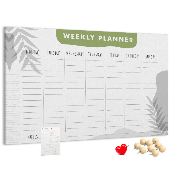 Cork board Weekly plan