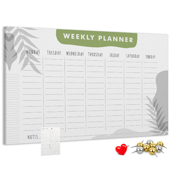 Cork board Weekly plan