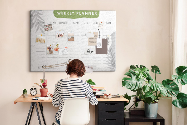 Cork board Weekly plan