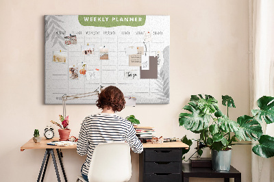 Cork board Weekly plan