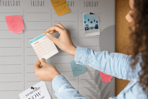 Cork board Weekly plan