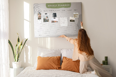 Cork board Weekly plan