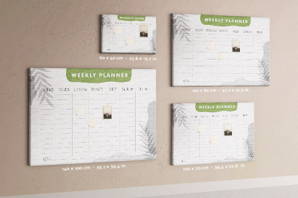 Cork board Weekly plan