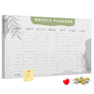 Cork board Weekly plan